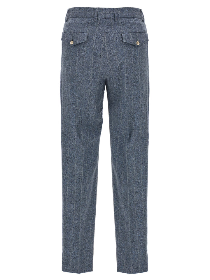 Pinstripe Pants Light Blue