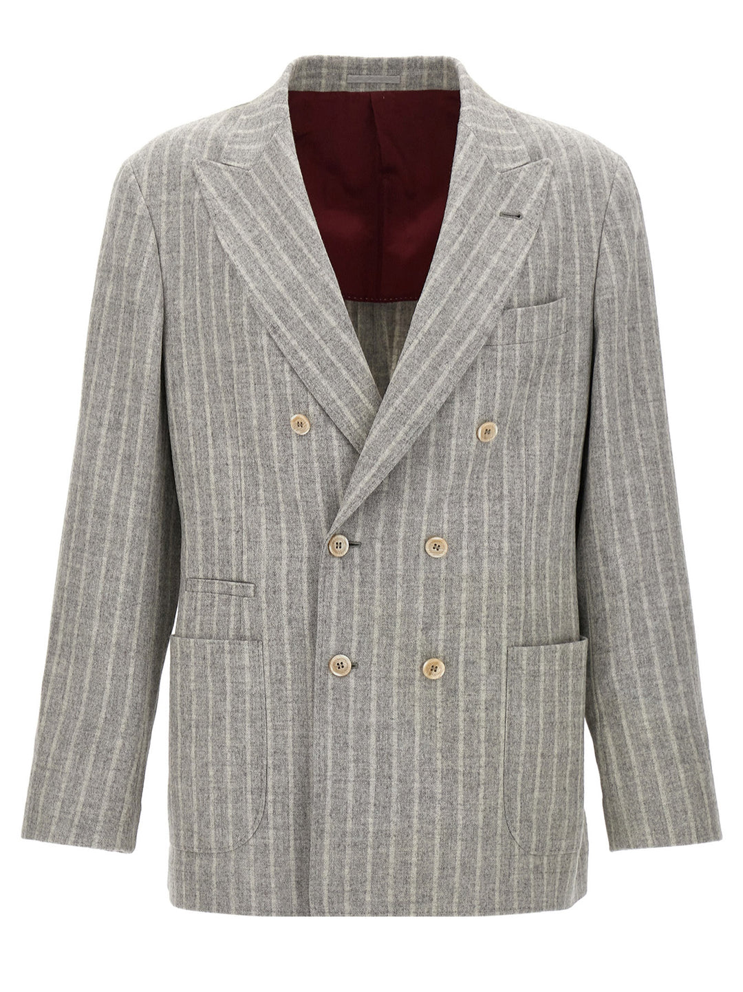 Pinstripe Blazer Gray