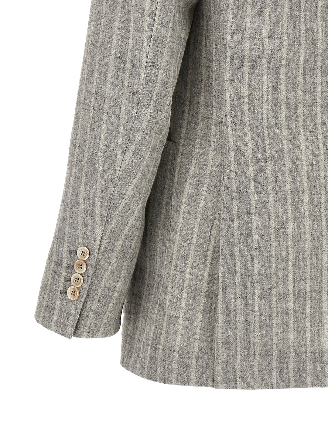 Pinstripe Blazer Gray