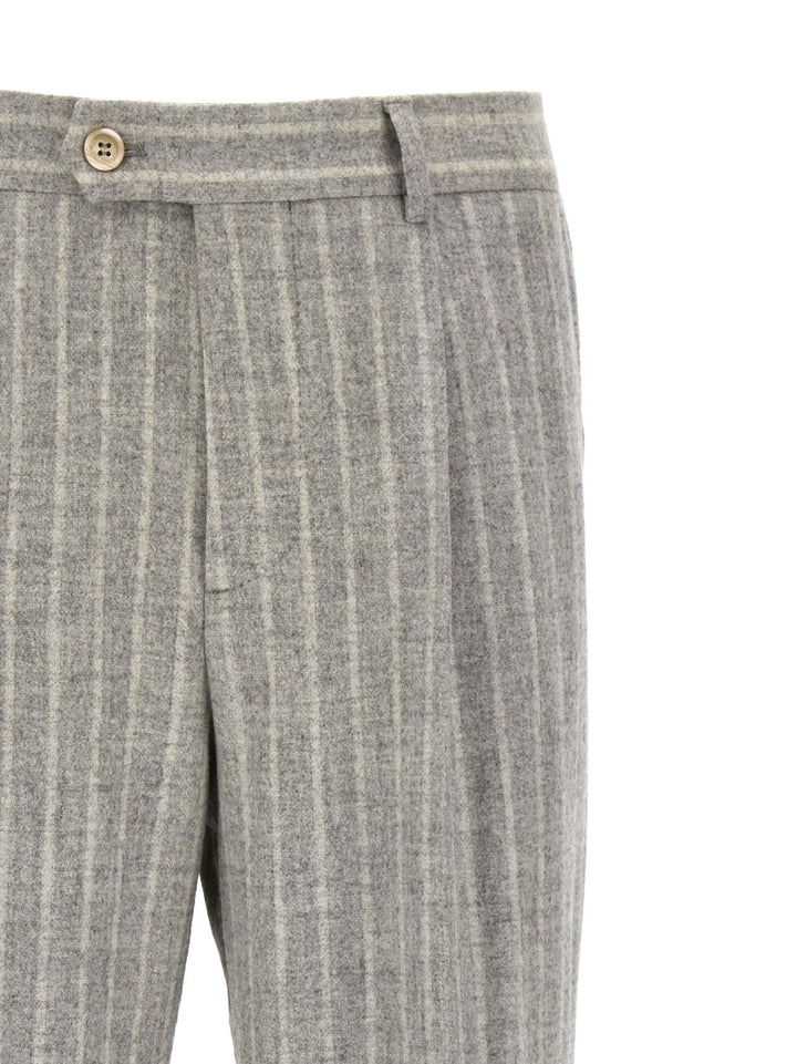 Pinstripe Pants Gray