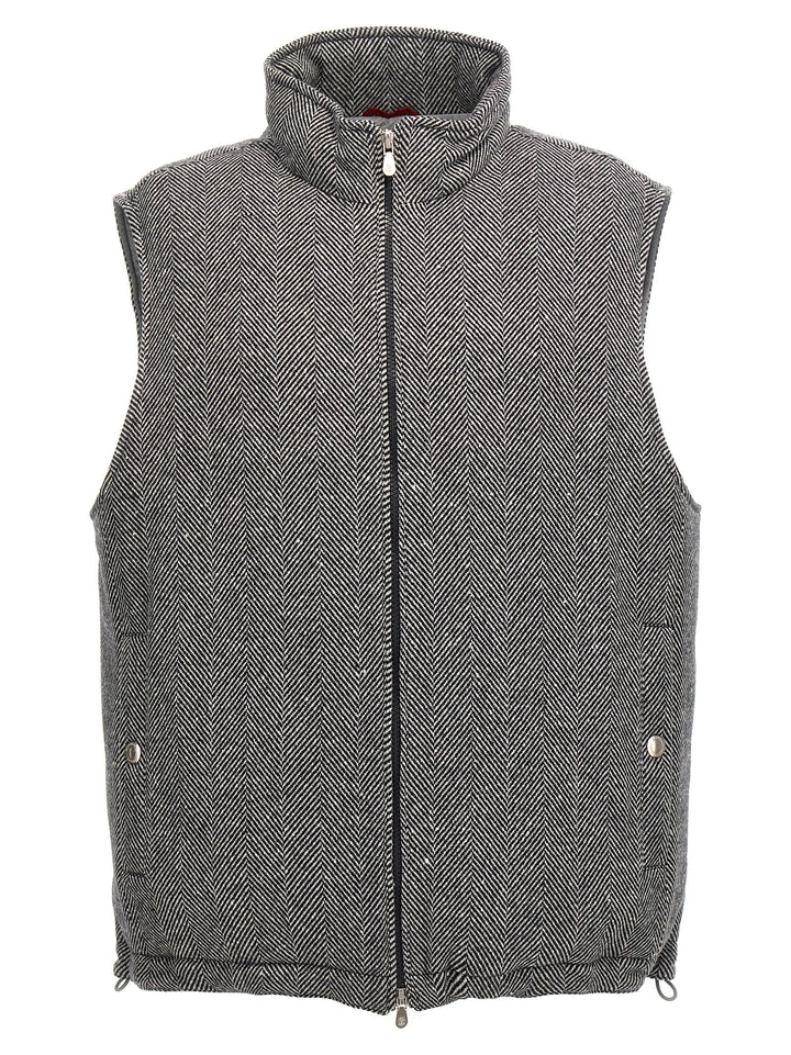 Chevron Vest Gilet Gray