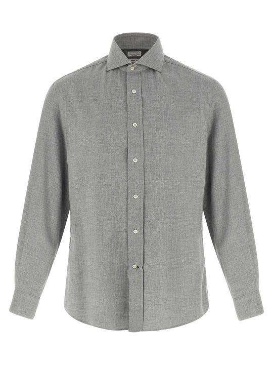 Cotton Shirt Shirt And Blouse Gray