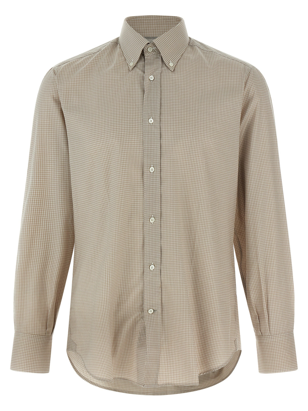 Brunello Cucinelli Check Shirt Shirt and Blouse - Beige | 606a65e2a711c51aed03c8a090f241c9cf02711e