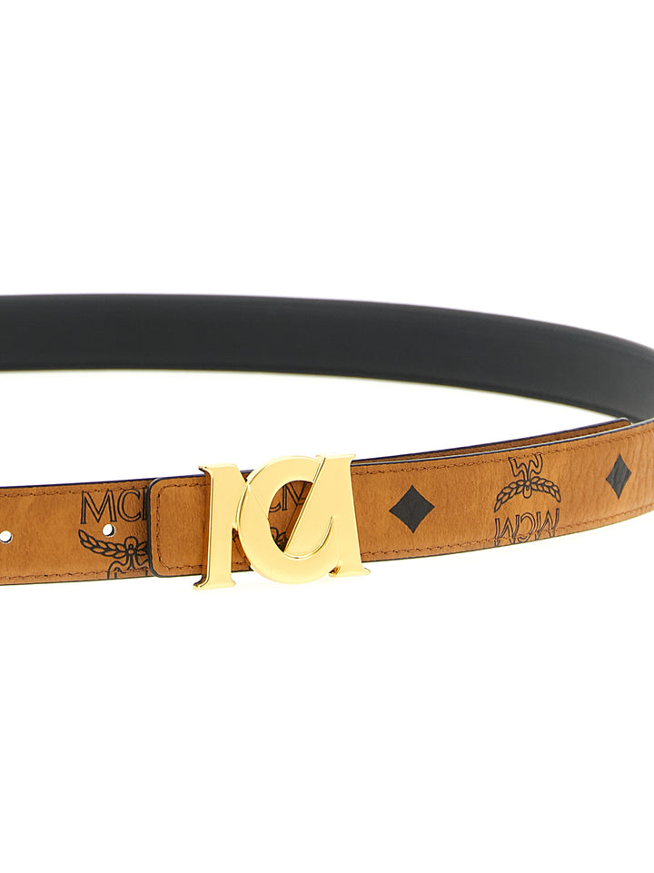 Mcm Logo Buckle Belt Belts - Brown | 64d48edfd993c542730b9e0450b8434715043ff4
