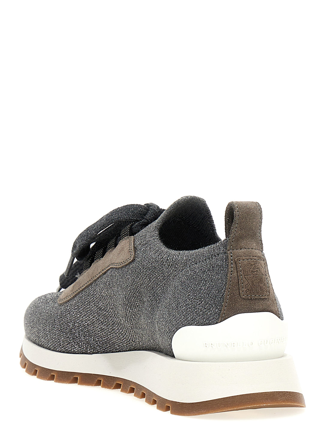 Lurex Knit Sneakers Gray