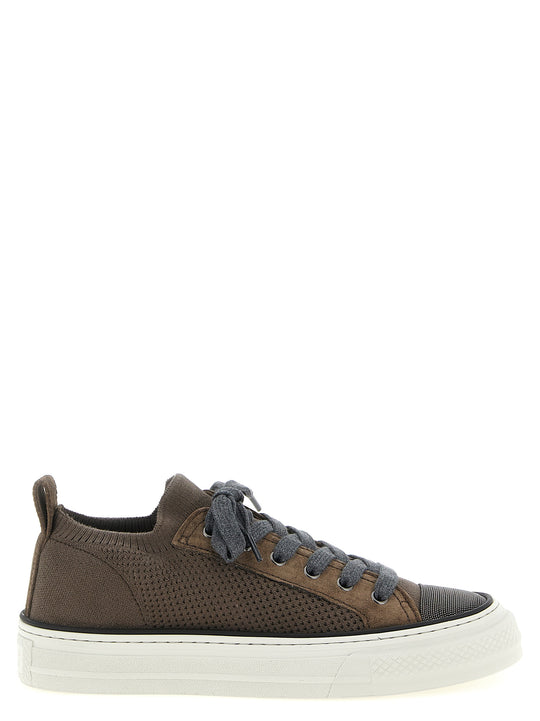 Monile Knit Sneakers Brown