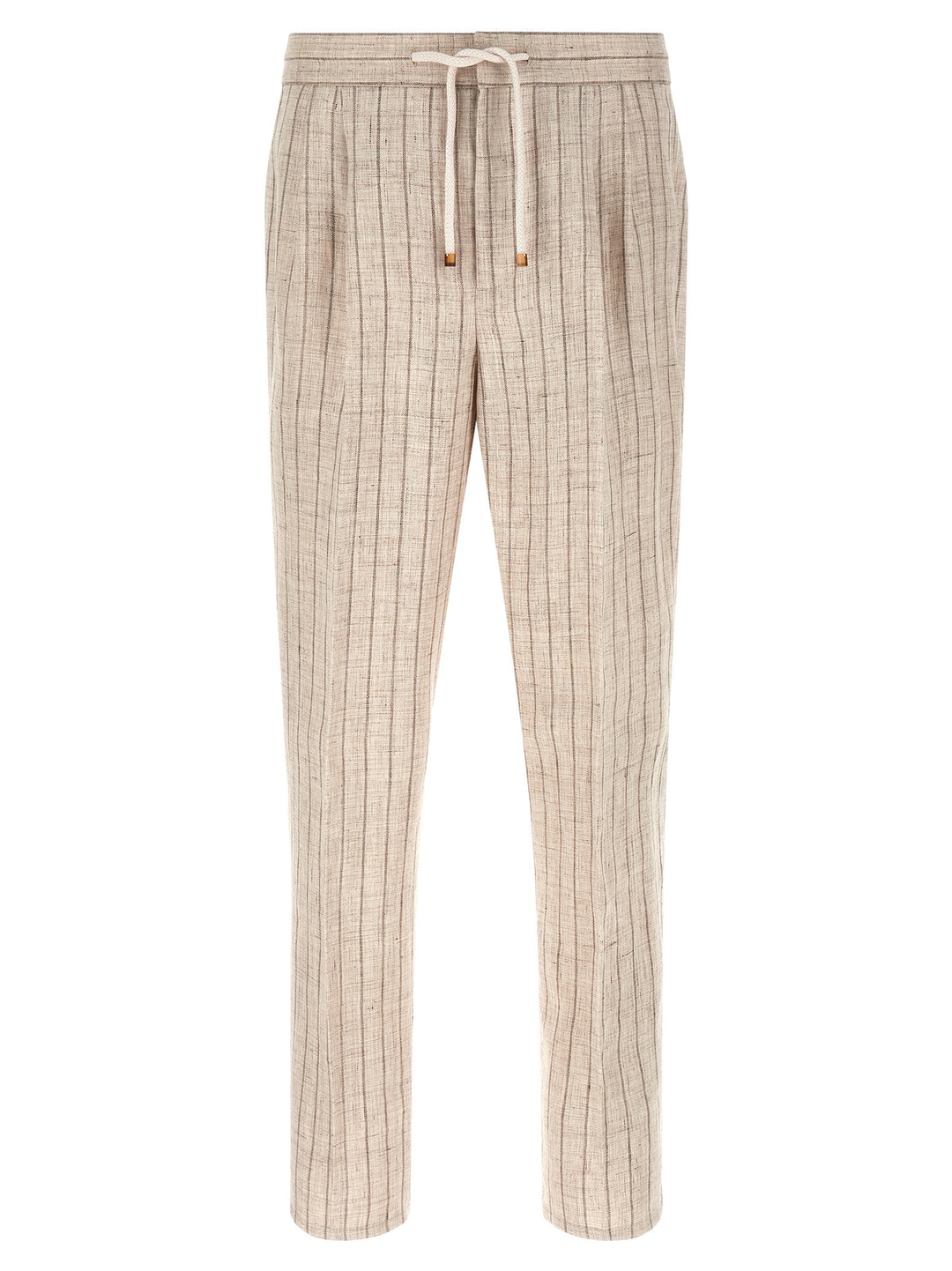 Brunello Cucinelli Striped Linen Trousers Pants - Beige | dacf034a92da93c0d5aee2fe5c7ca6764b10d607
