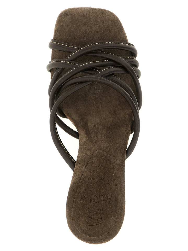 Brunello Cucinelli Leather Sandals - Brown | dbad6e345f278e33f61175b95ed0f9e40ed0e02c
