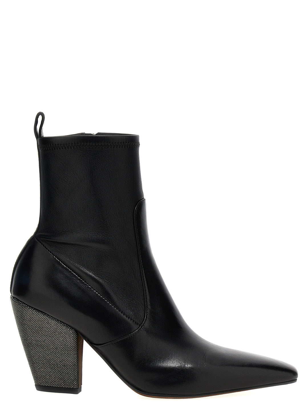 Jewel Heel Ankle Boots Boots, Ankle Boots Black