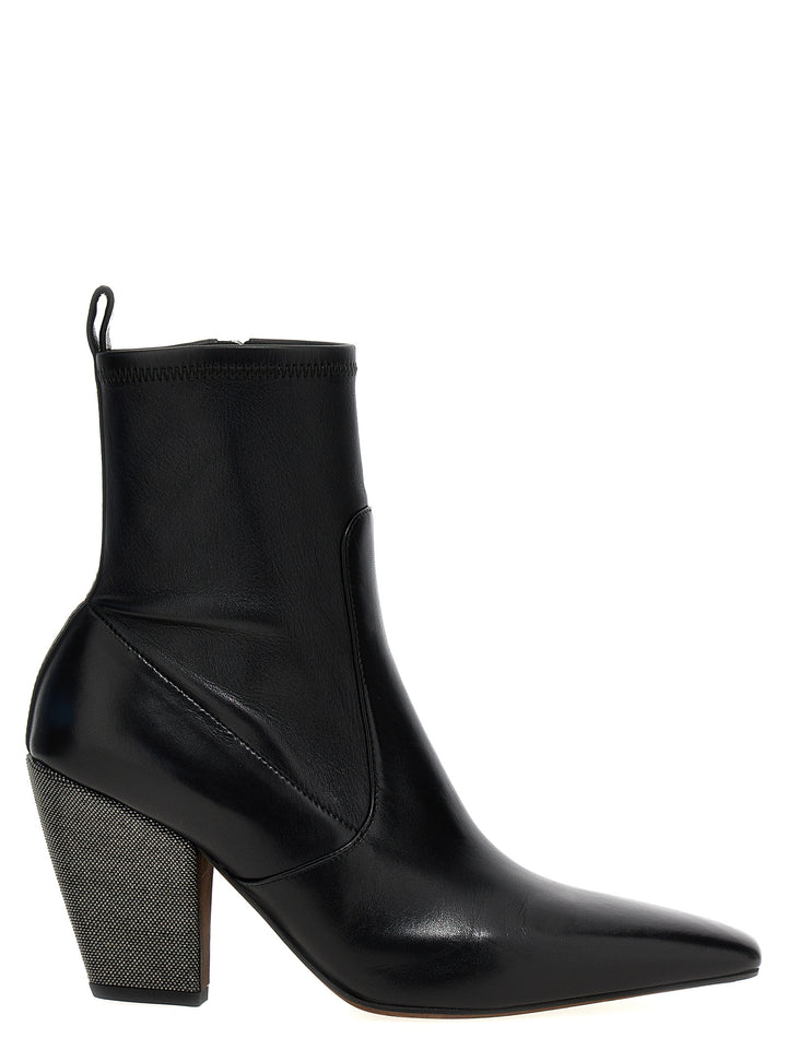 Jewel Heel Ankle Boots Boots, Ankle Boots Black