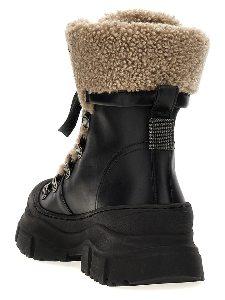 Sheepskin Ankle Boots Boots, Ankle Boots Black