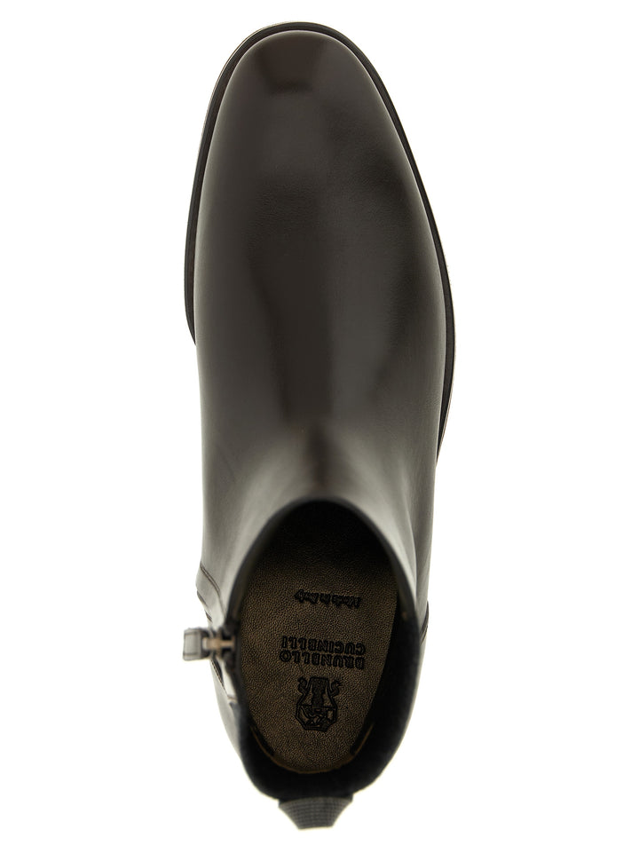 Brunello Cucinelli Monile Ankle Boots Boots and Ankle Boots - Brown | 76925dadfa95d73b43da65a68b764183129e5da6