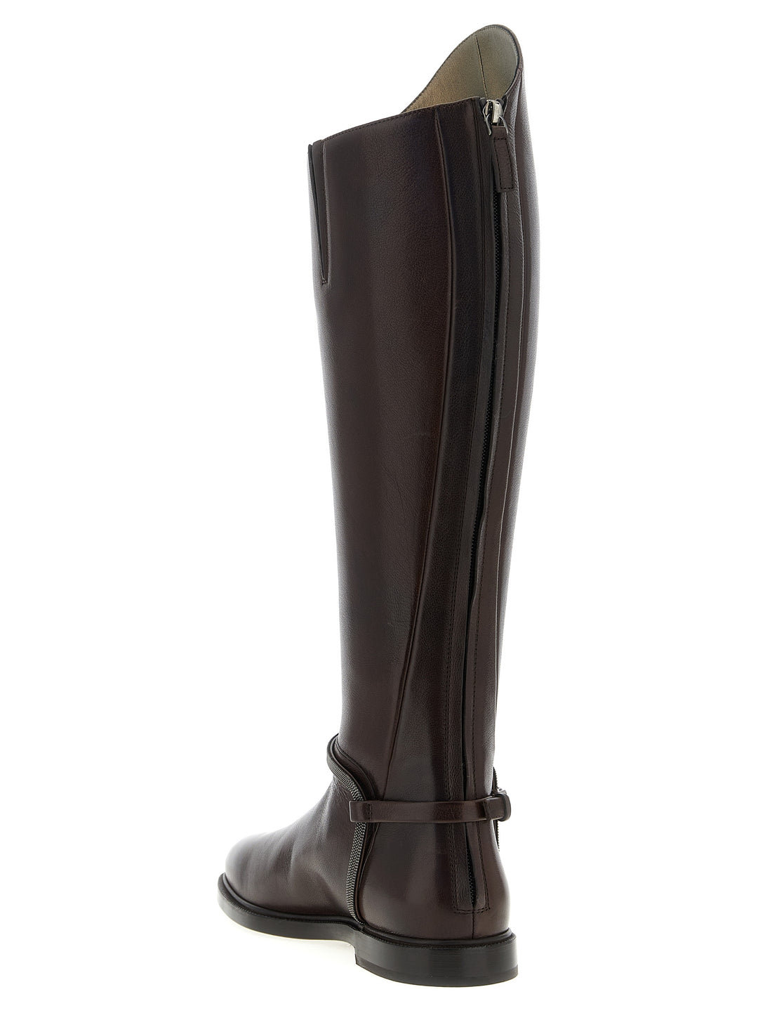 Brunello Cucinelli Precious Spurs Boots and Ankle Boots - Brown | 15514f15f8abd8268ea0e5214152a1c6e9a0f465