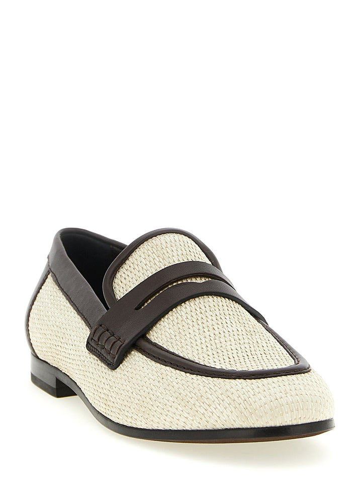 Brunello Cucinelli Raffia Loafers - Beige | 631d1da7d12fec1d840c9ed0685e2f877bceb8dd