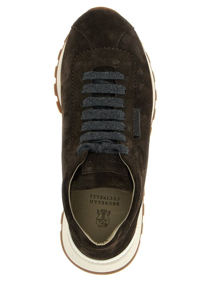 Brunello Cucinelli Shiny Tab Sneakers - Brown | 0094e8dd0455937a50c6095beba7e3191dd25428