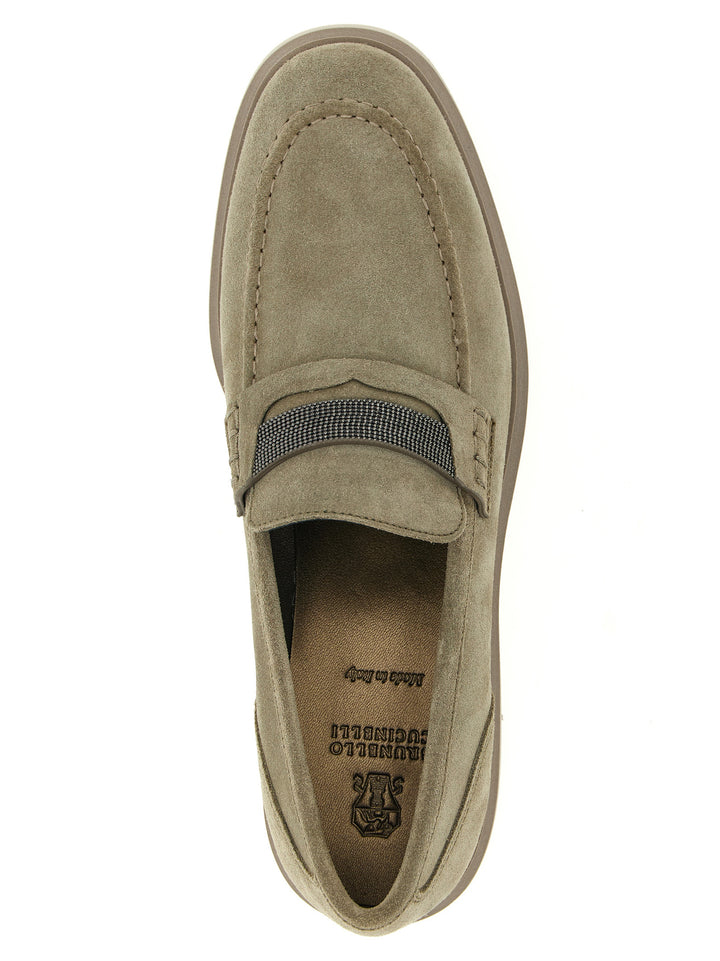 Brunello Cucinelli Monile Loafers - Beige | b511d020feb60a649b1685ed975be83a9e06a1bc