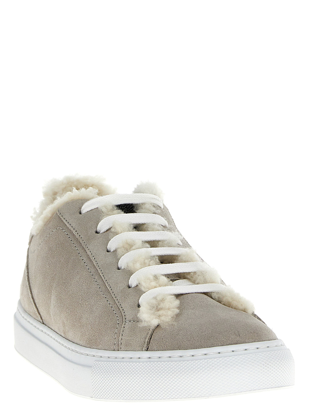 Suede Fur Sneakers Gray