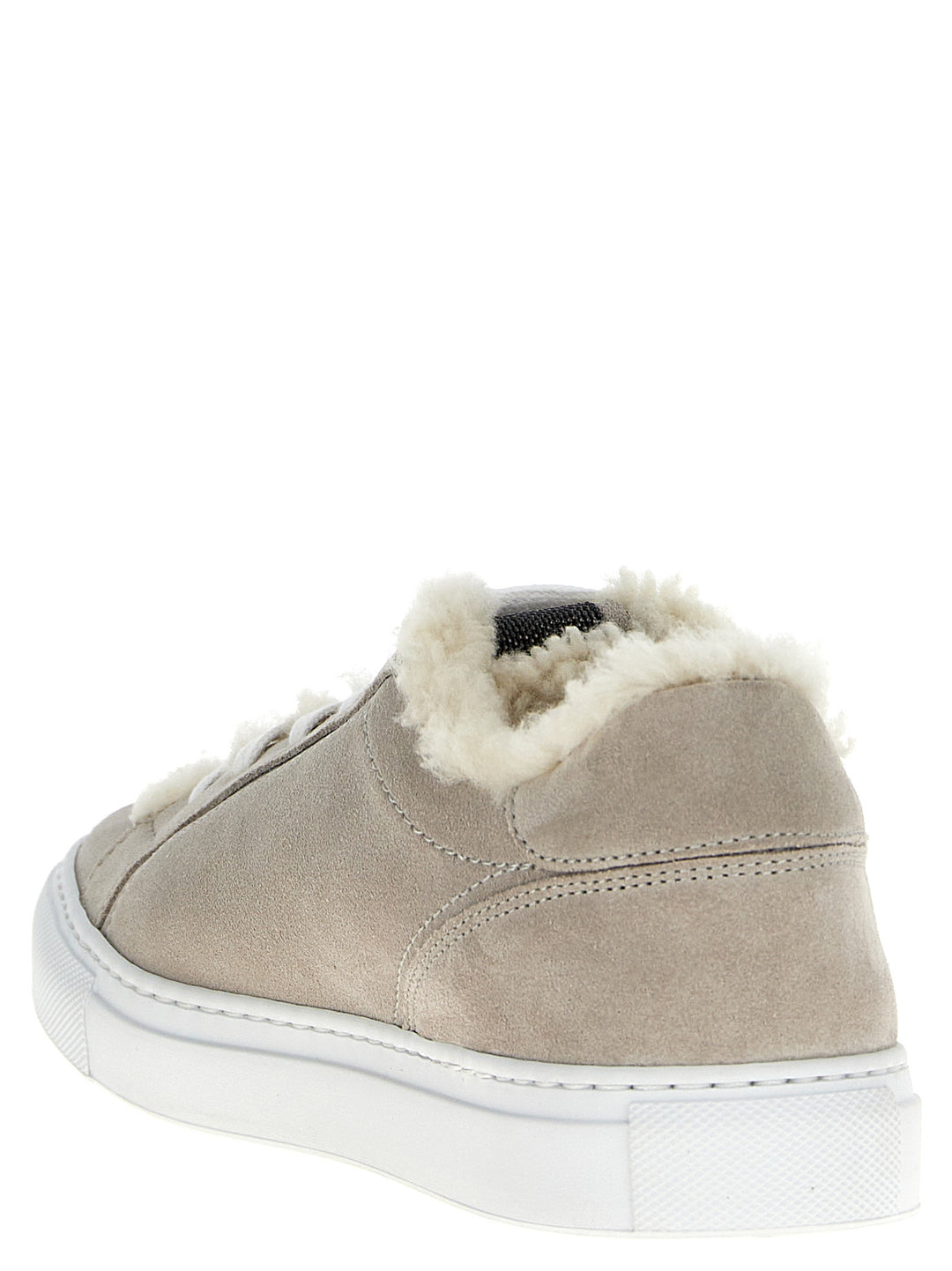 Suede Fur Sneakers Gray