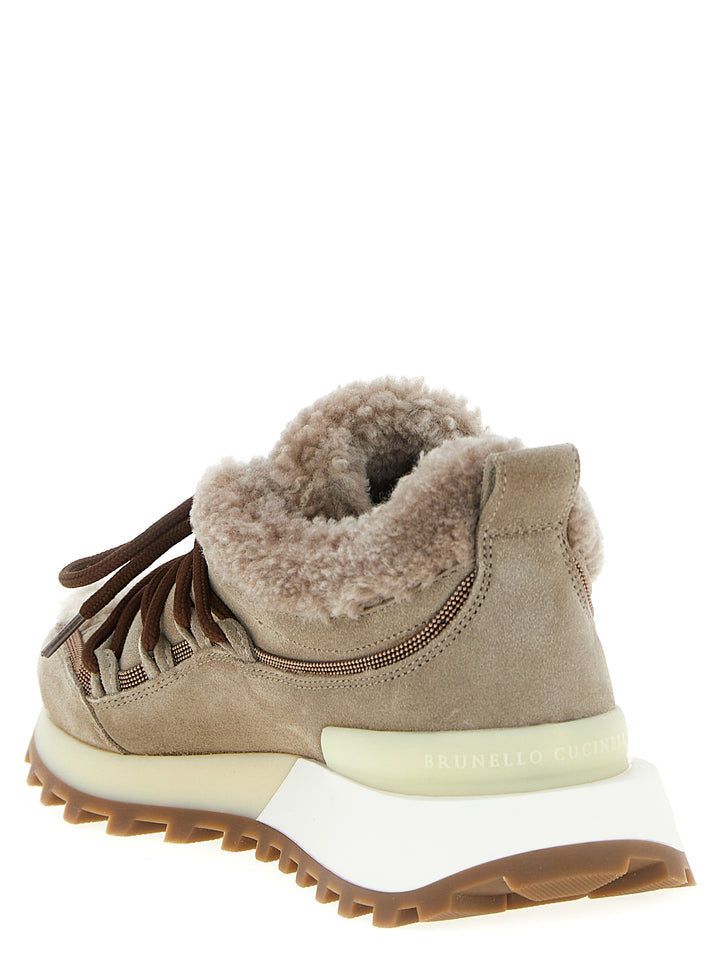 Brunello Cucinelli Monile Sneakers - Beige | b517e70eedefd7dc9f795ffb7acc086aee1ecde9
