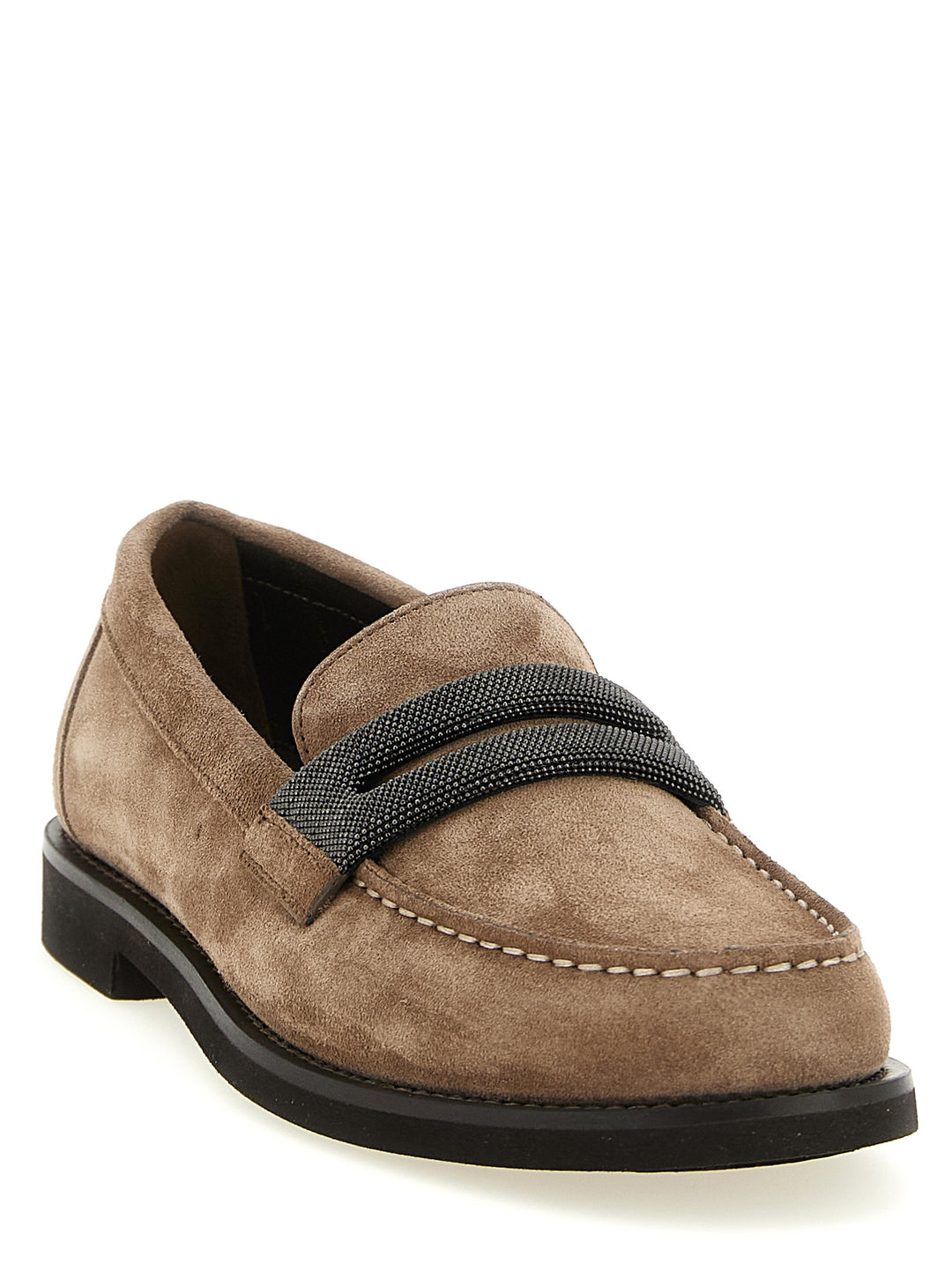 Brunello Cucinelli Precious Clamp Loafers - Brown | be5a63551fdfe3e223018fd83cbc8653e4f5f81b