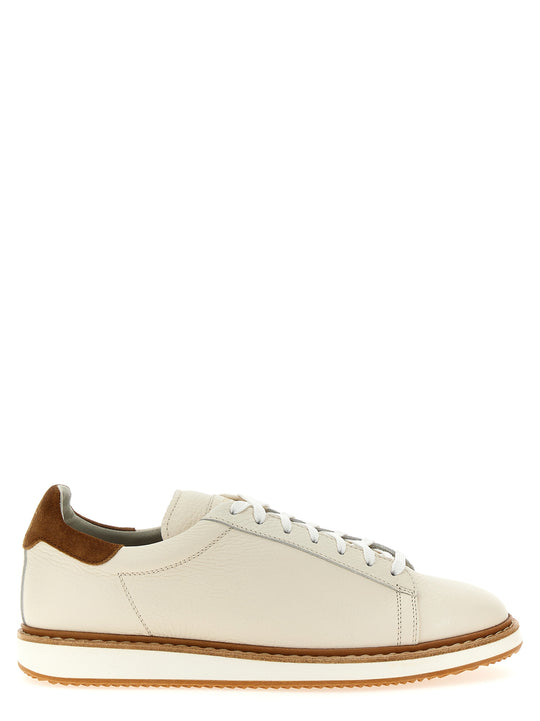 Leather Sneakers Beige