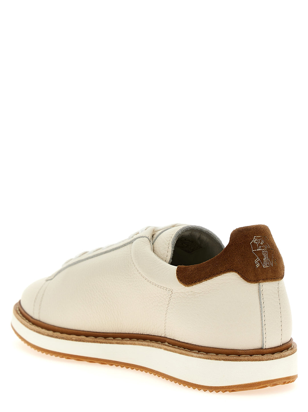 Brunello Cucinelli Leather Sneakers - Beige | 7d8c4572b760c08ed02104143080a15dc942a2d9