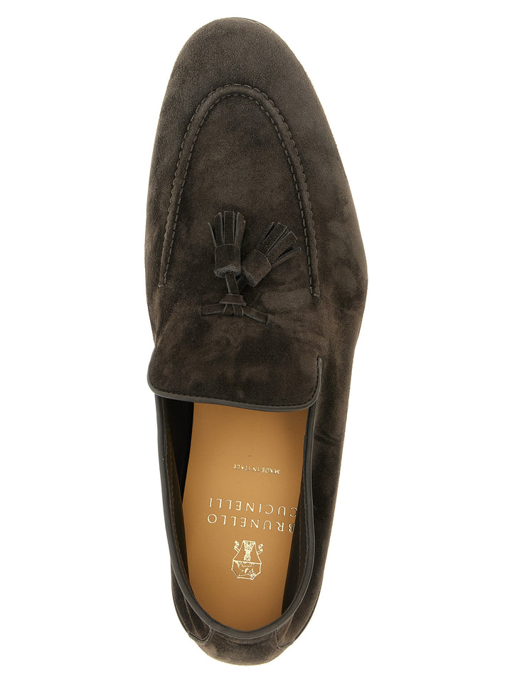 Brunello Cucinelli Penny Loafer Loafers - Gray | 7bc486aed0fdb8d8f072da9a1a6a7a0105de91e2