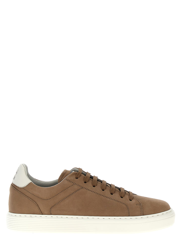 Suede Sneakers Beige