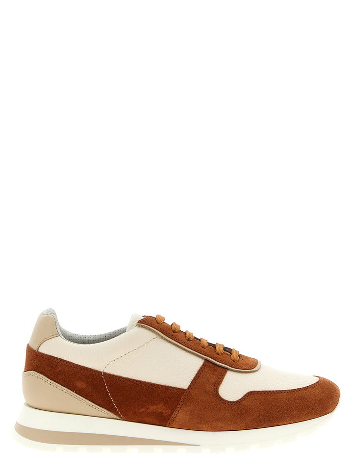 Brunello Cucinelli Leather Suede Sneakers - Multicolor | 2a0874f3eedb7d234d132f5126979f65e9bad61f