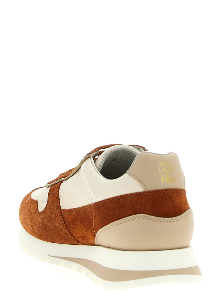 Brunello Cucinelli Leather Suede Sneakers - Multicolor | b8a489c7f2aaf24601465326efbd349b4466770a