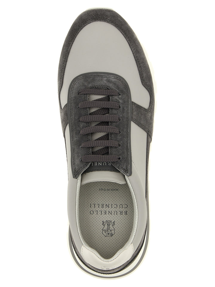 Suede Leather Sneakers Gray