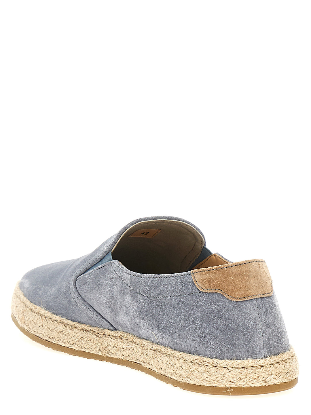 Suede Espadrilles Flat Shoes Gray