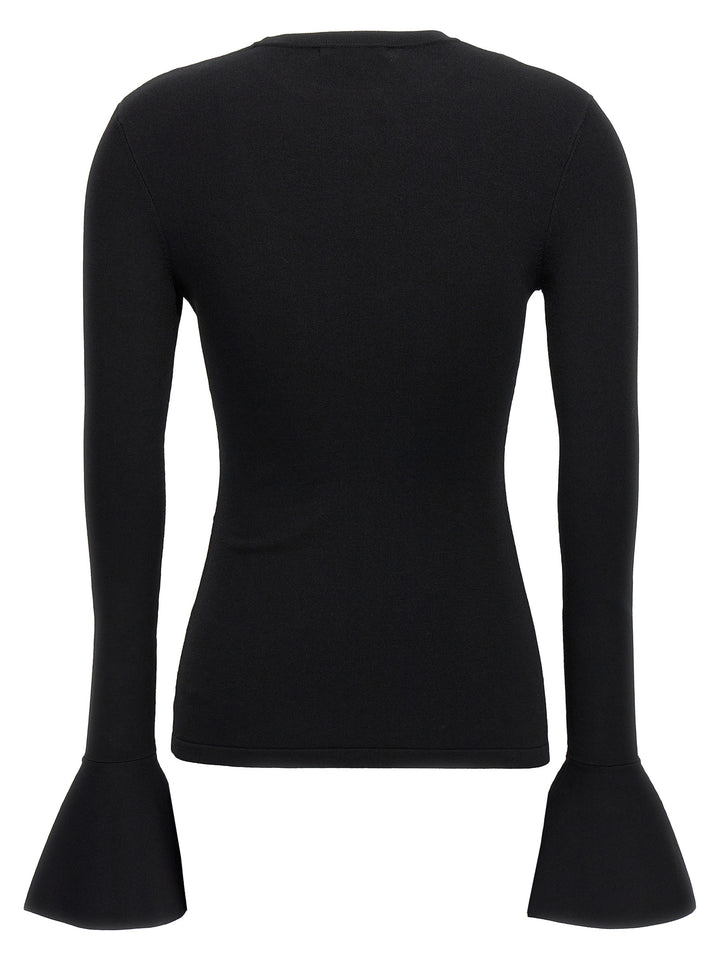 Flared Cuffs Sweater, Cardigans Black