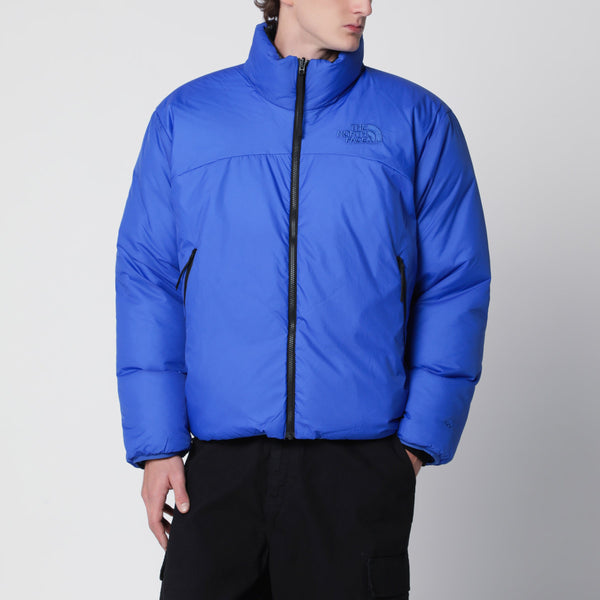 Blue And Black Reversible Nuptse Jacket In Nylon