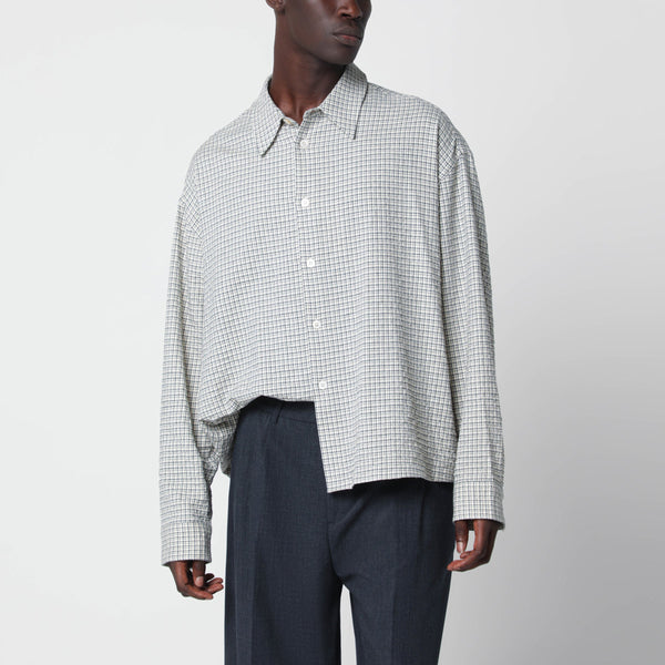 Nostra Shirt In Light Beige And Black Cotton