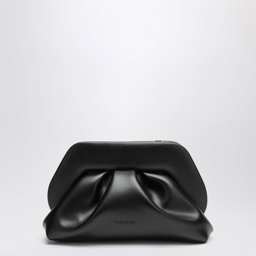 Themoirè Black Shirred Sculptural Polyurethane Handbag