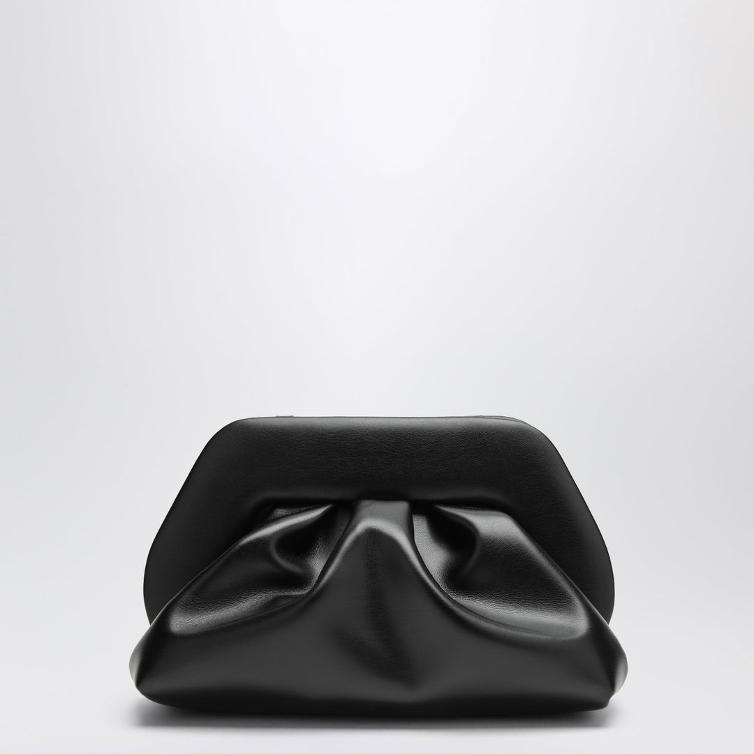 Themoirè Black Shirred Sculptural Polyurethane Handbag