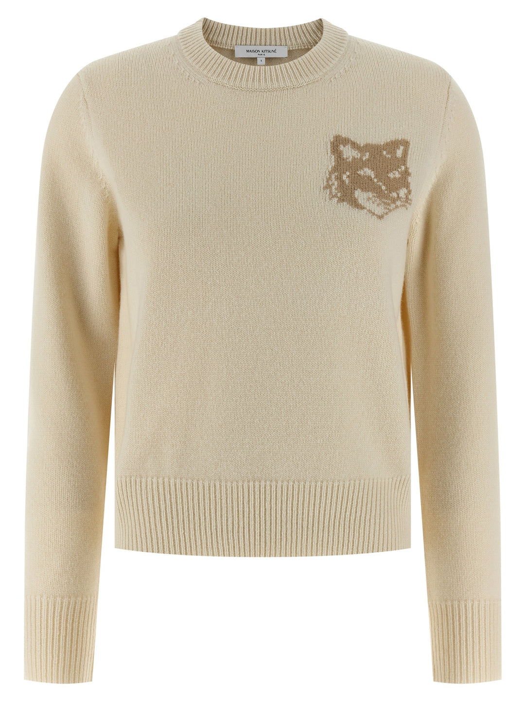 Maison Kitsune Fox Head Sweaters and Cardigans - Beige | f6f69169cd9369725f4a7fc9114b748edd4ce527