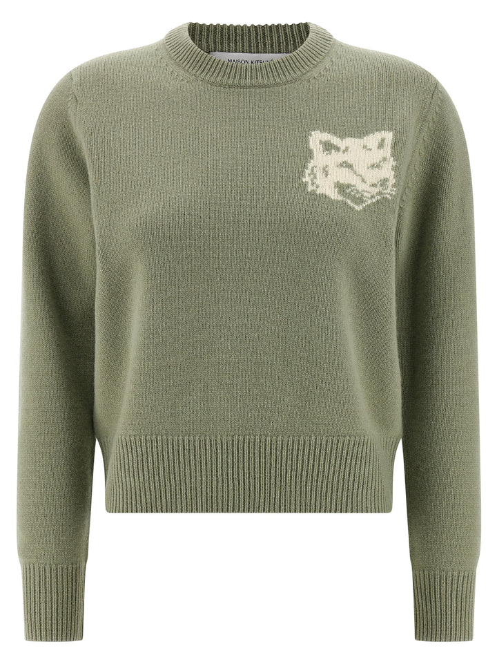 Maison Kitsune Fox Head Sweaters and Cardigans - Green | 6cd13ee7c6bb62cd89d514bf756af6ebab02ed4b