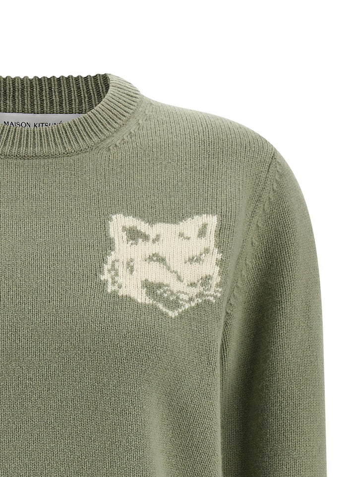 Maison Kitsune Fox Head Sweaters and Cardigans - Green | fc090f3eabbd2d1d123a0f6a30f3976ccacd1d7f
