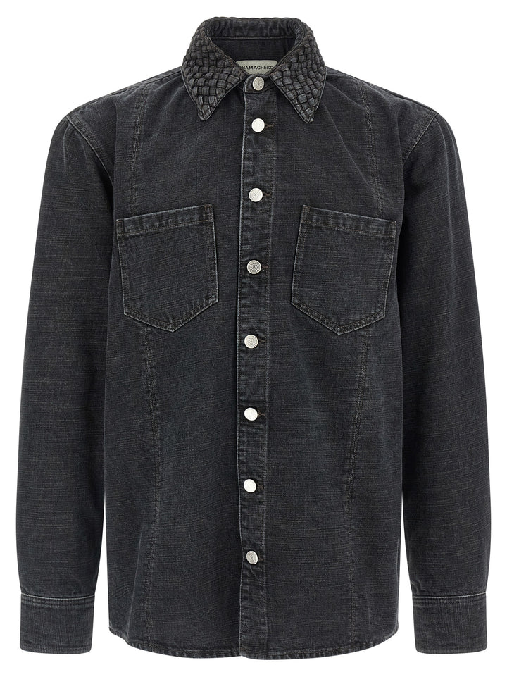 Namacheko Gervis Braided Shirt and Blouse - Black | 58b3d9127bb1c7a50ea3b7ac857108a6c3bd4532