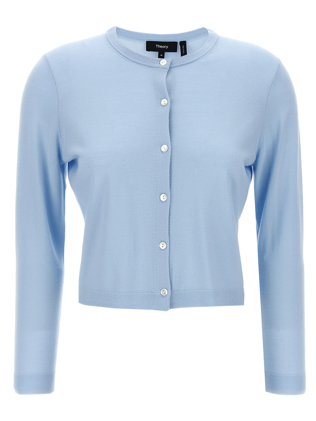 Crop Cardi S Sweater, Cardigans Light Blue