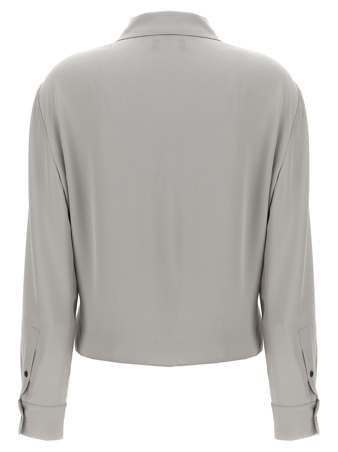 Pk Label Wrap Shirt, Blouse Gray