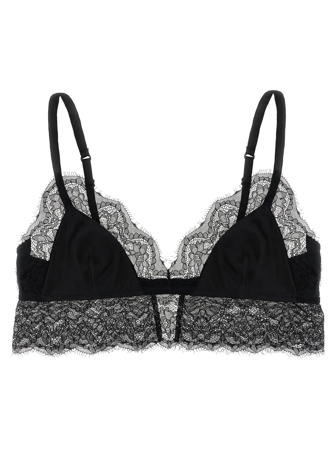 Dolce & Gabbana Lace Satin Bra INTIMO - Black | 4f6e0a7a906089cd067e53e669785a3d3c570a2a