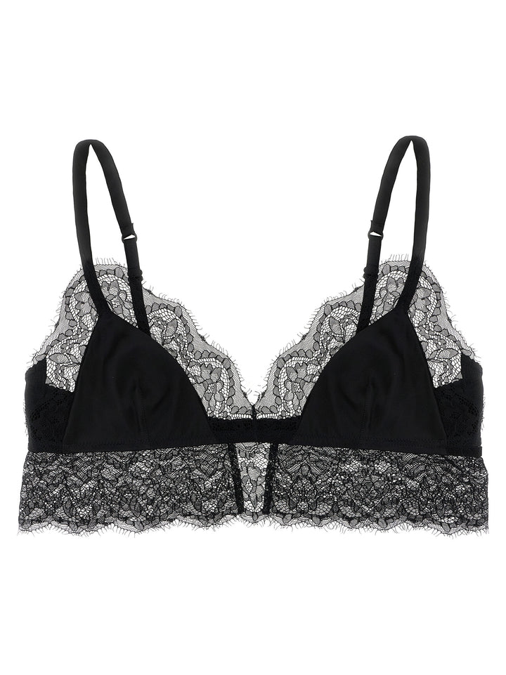 Dolce & Gabbana Lace Satin Bra INTIMO - Black | 4f6e0a7a906089cd067e53e669785a3d3c570a2a