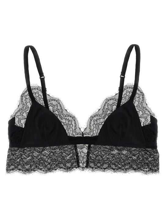 Lace Satin Bra Intimo Black
