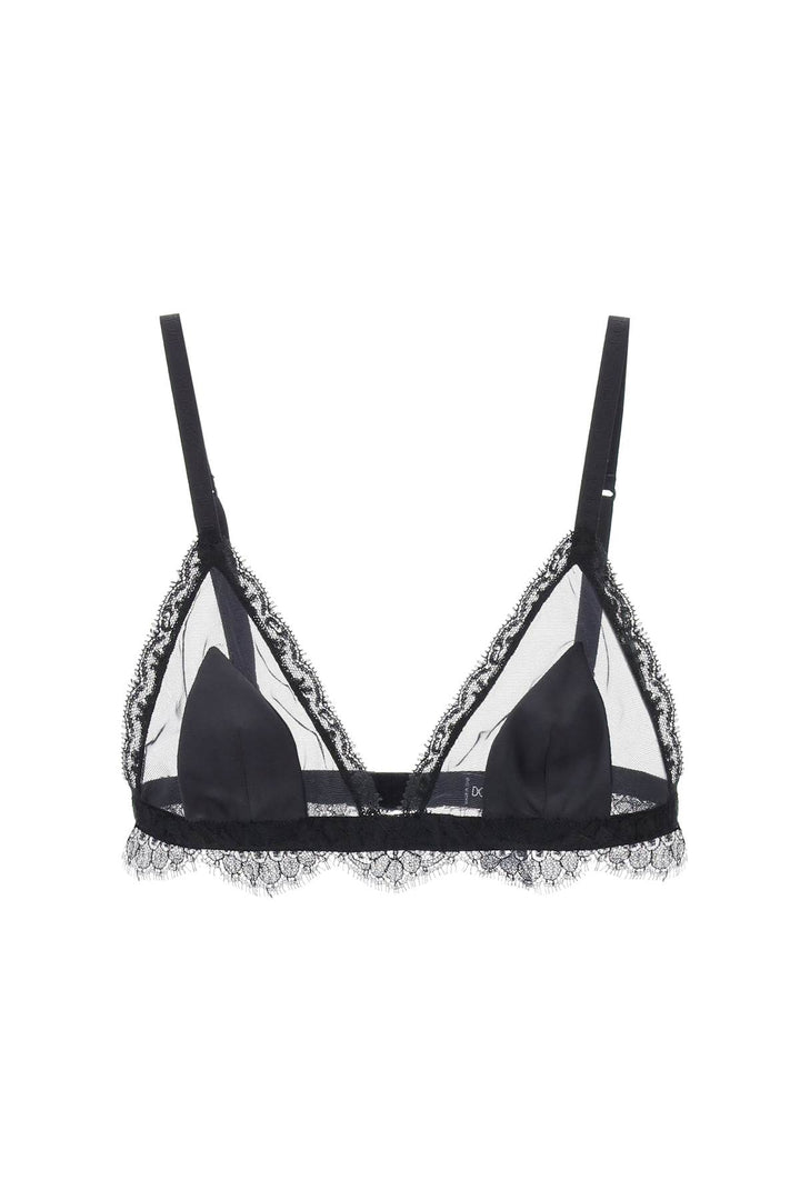 Reggiseno Triangolo In Raso E Pizzo