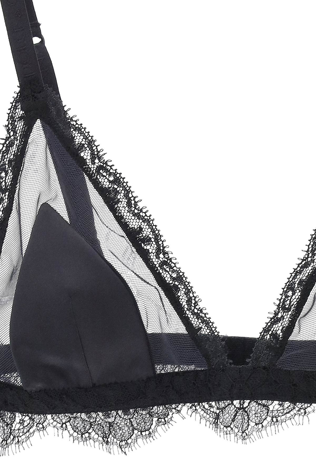 Reggiseno Triangolo In Raso E Pizzo