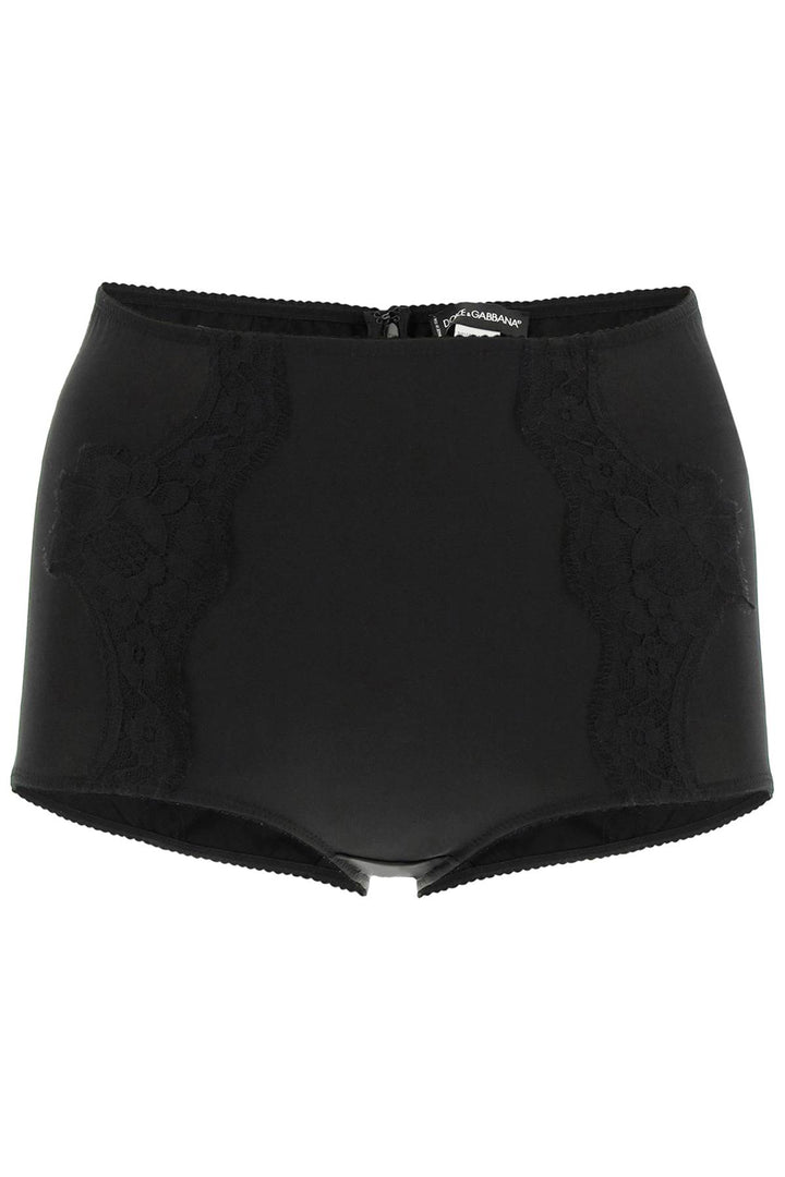 Silk High Waisted Panties With Lace Details