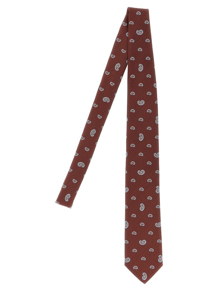 Brioni Jacquard Tie Ties and Papillon - Brown | 28eac832b37f1d3dddf28234e9b05e9bb68cfbf8